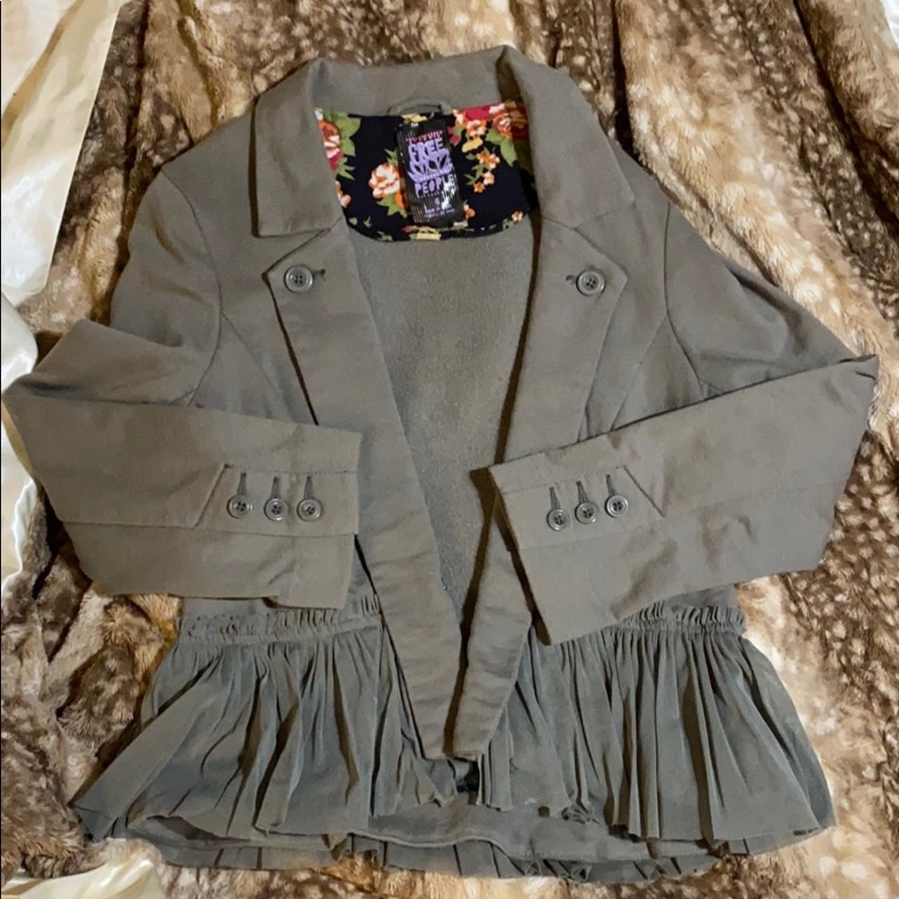 Free People Ruffled Peplum jacket